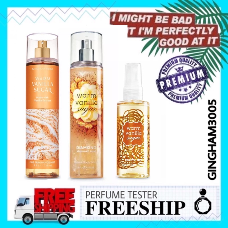 ✦gh✦ bodymist bodymist bath & body works - warm vanilla sugar 30ml/50ml/100ml/236ml