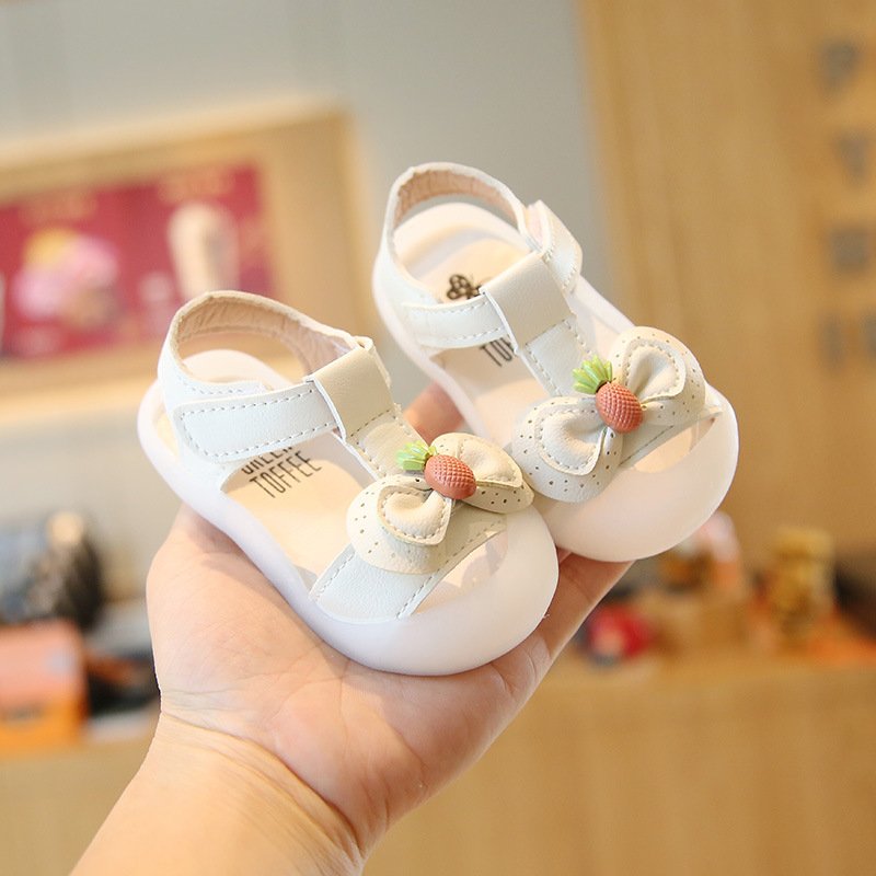 Sandal tập đi bé gái đính nơ siêu xinh SD002S, Sandal tap di cho be, Giay tap di uala rogo, Giày bún tập đi, Giày vải tập đi cho bé, Dep tap di keu chip chip - TOP sản phẩm BabyMall Vietnam