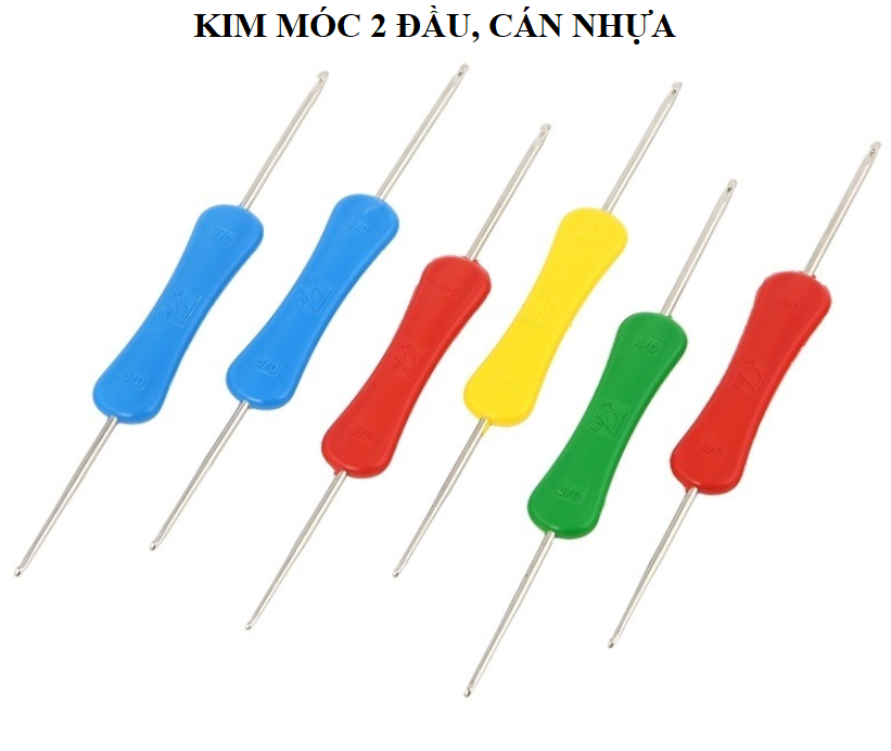 KIM MÓC 2 ĐẦU CÁN NHỰA DẸP