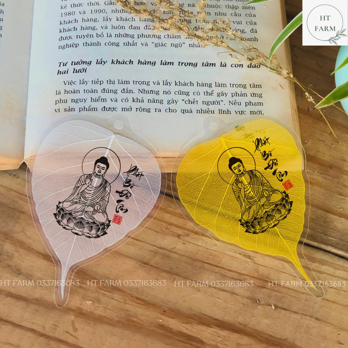 Lá Bồ Đề Bình An - Hình Đức Phật Thích Ca, Phát Bồ Đề Tâm (Cầu Bình An – May mắn, Hàng loại 1)