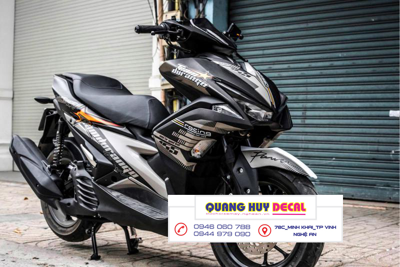 Tem trùm NVX đen xám - Độ dán team trùm decal xe máy NVX đen xám - Team trùm decal xe máy NVX rẻ đẹp và chất