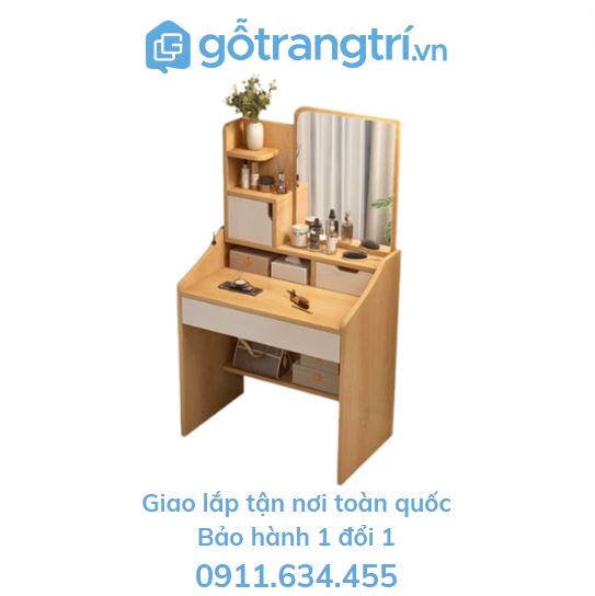 Bàn trang điểm mini ghs-41580 - gỗ mdf lõi xanh, giao lắp tại nhà | gỗ trang trí