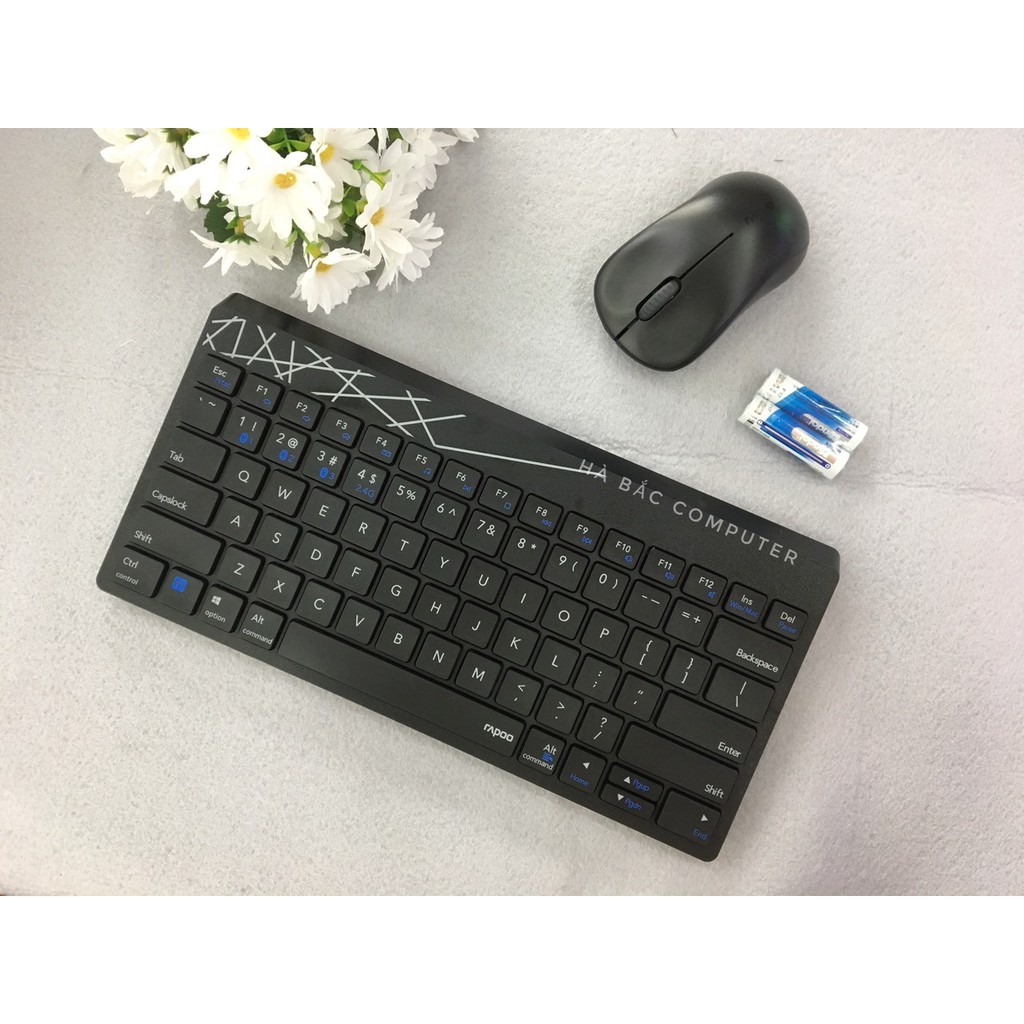 Bộ Phím Chuột Không Dây Rapoo 8000M - Bộ Phím Chuột Bluetooth ( 2 Chức Năng Usb-Wireless Bluetooth) )