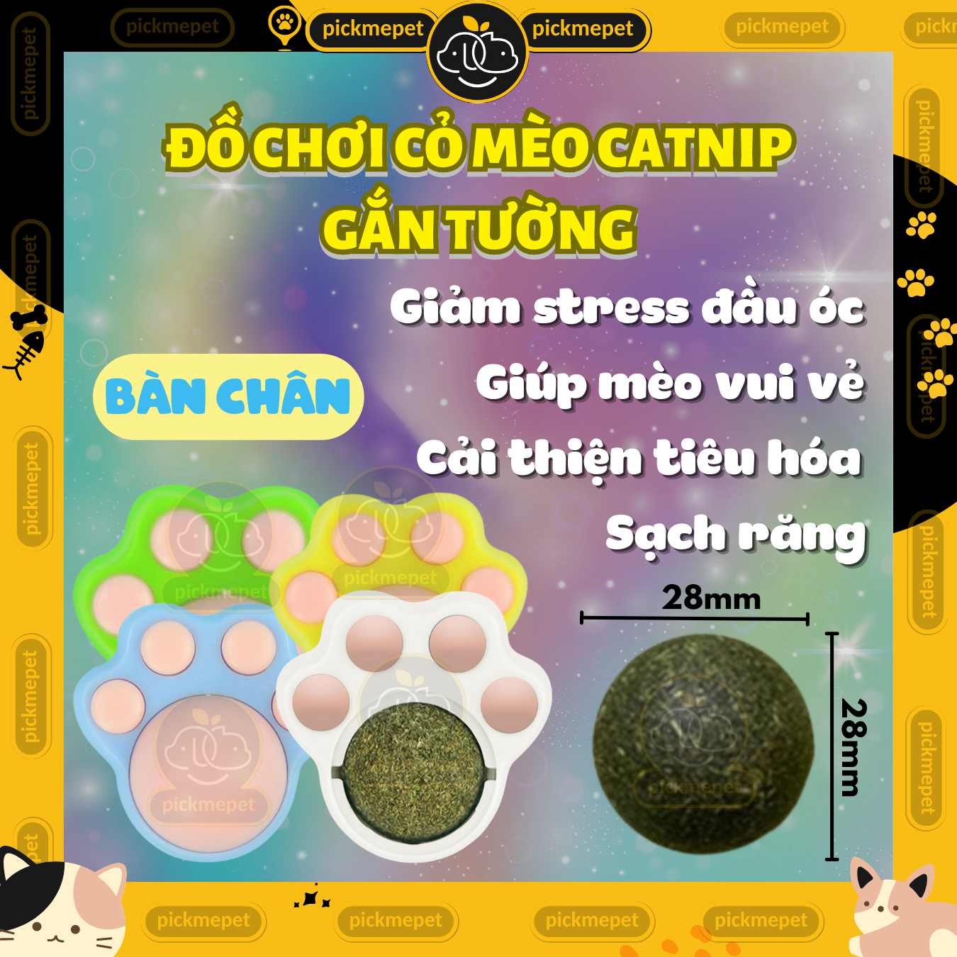 Cỏ Mèo Catnip Gắn Tường Xoay, Đồ chơi cho mèo canip, Cỏ Bạc Hà | Lazada.vn