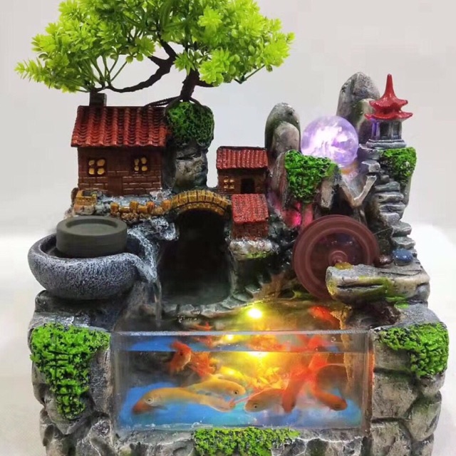 Thác nước phong thuỷ nhà đỏ Y001