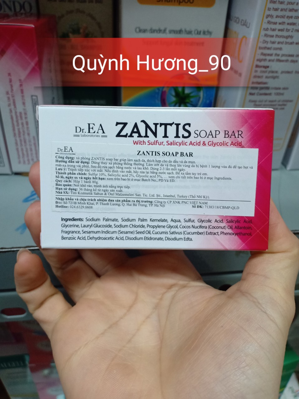 Xà phòng ZANTIS Soap bar 80g giúp làm sạch da