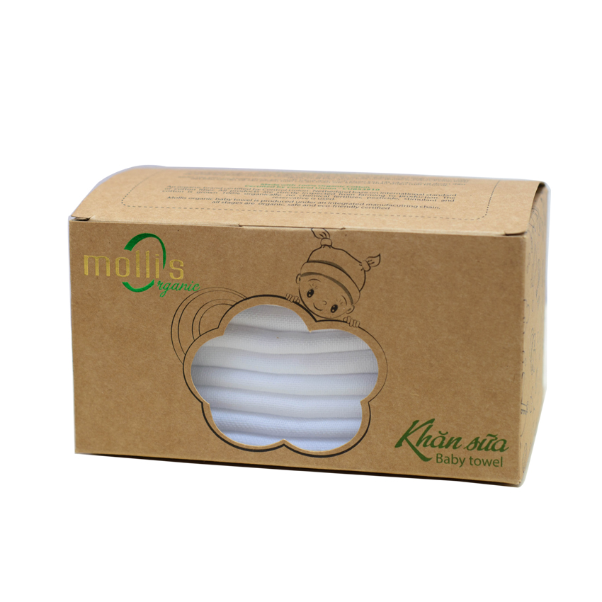 Khăn Xô ,Khăn Sữa,Khăn ORganic  100% Cotton Moliss P777  Trẻ em