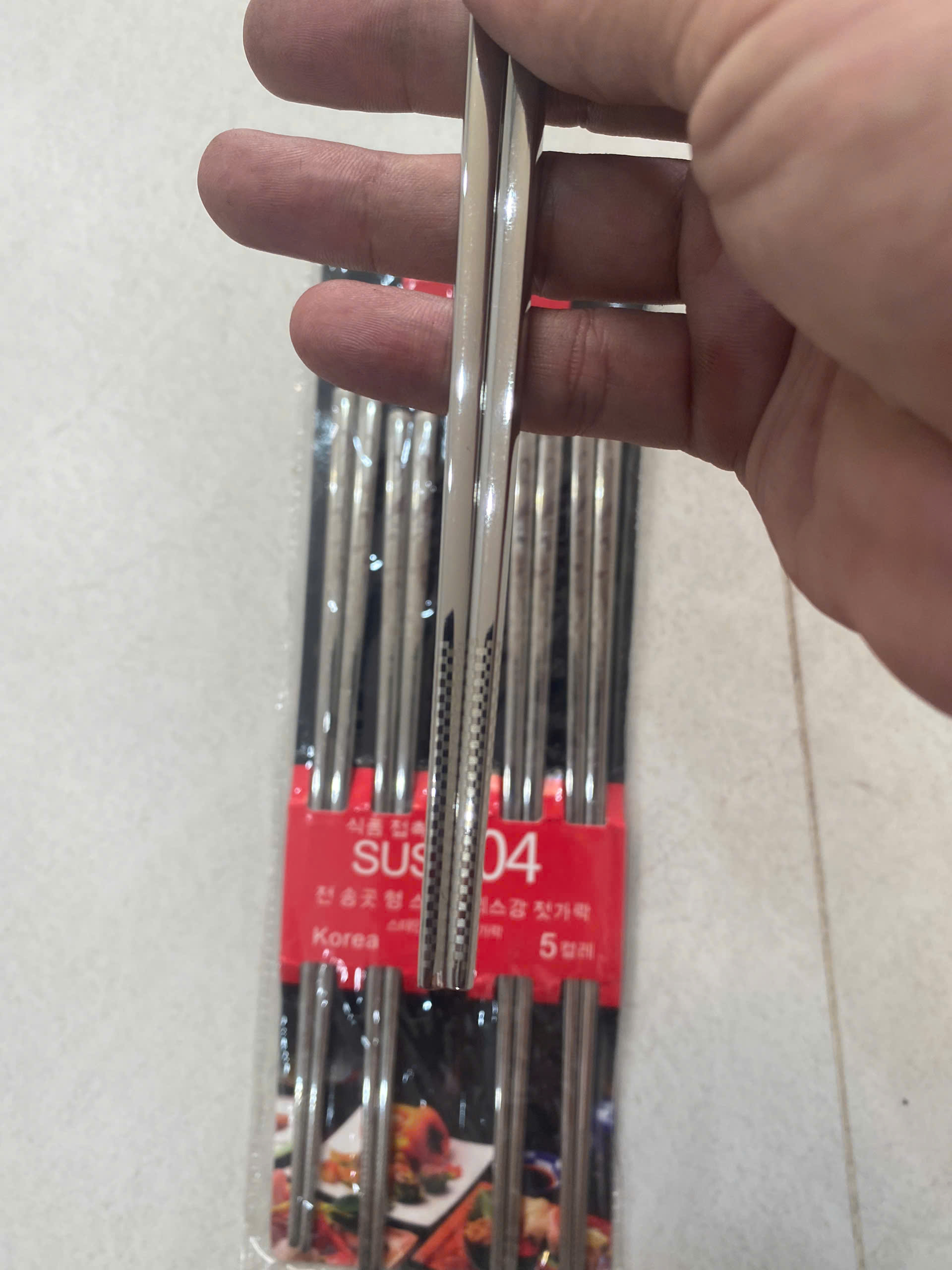 [HCM]Bộ 5 Đôi Đũa Hàn Quốc SuS 304 Siêu Bền Đẹp