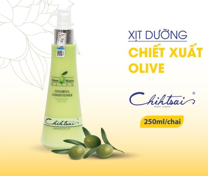 [HCM]Xịt Dưỡng Tóc Chihtsai Olive Colorful 250Ml