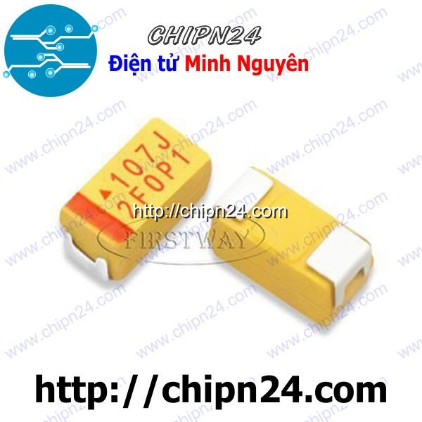 Tụ tantalum dán smd3528 100uf 6.3v 107j