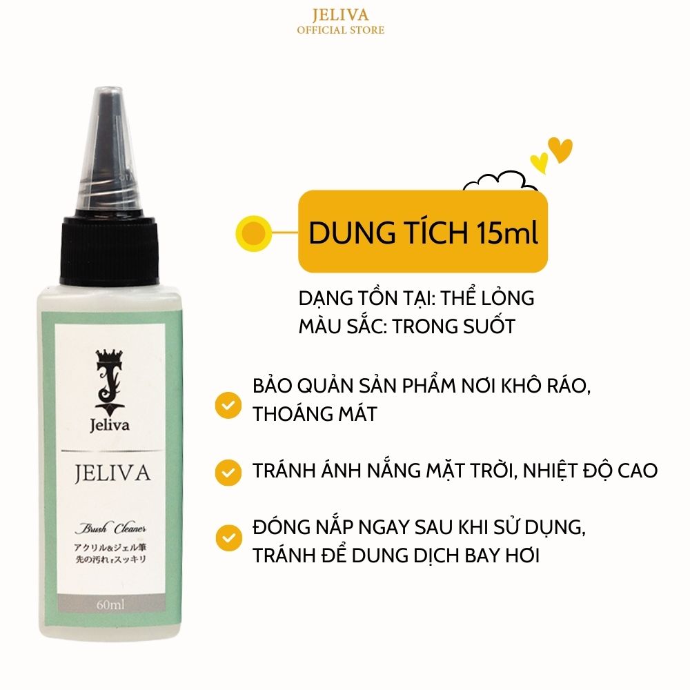 Nước rửa cọ nail Jeliva 60ml
