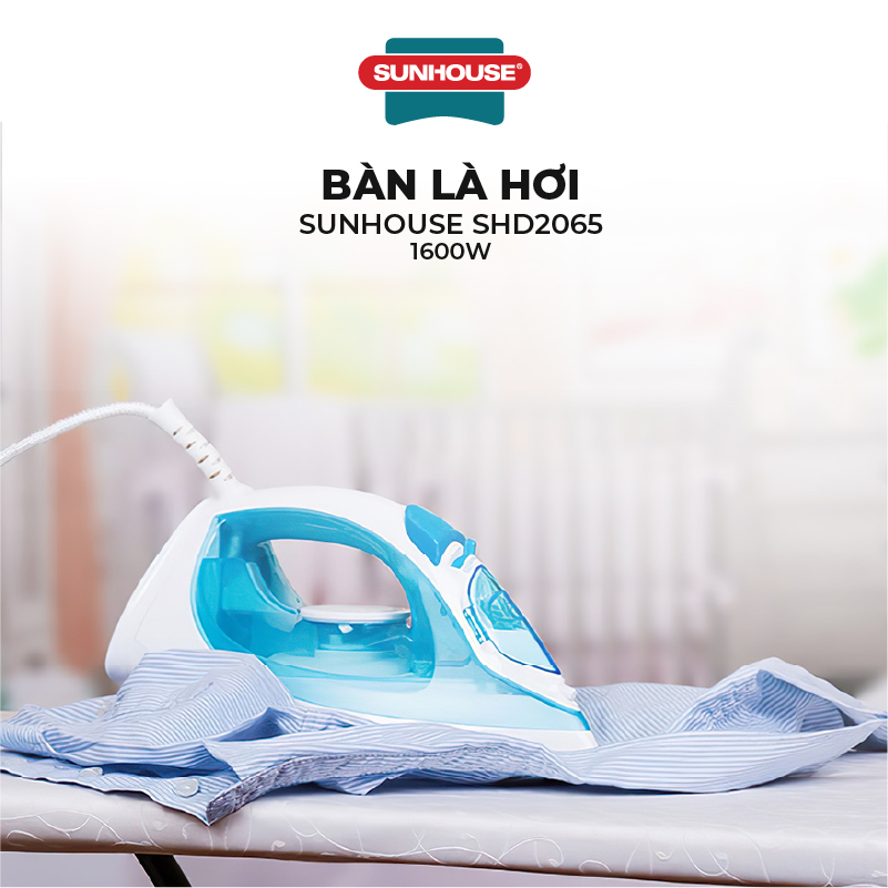 Bàn Là Hơi Nước Sunhouse SHD2065, Bàn Ủi Hơi Nước Sunhouse SHD2065 Hai Chức Năng Phun Hơi Và Phun Nước Tiện Dụng