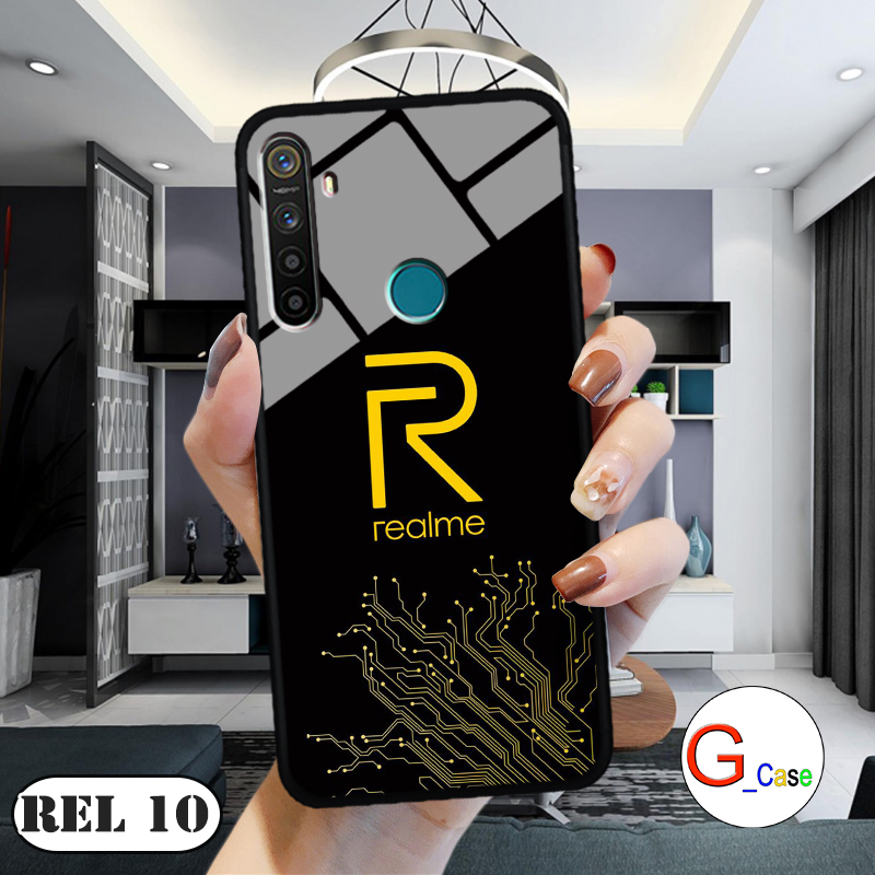 Ốp lưng REALME 6i - lưng kính in logo hãng điện thoại