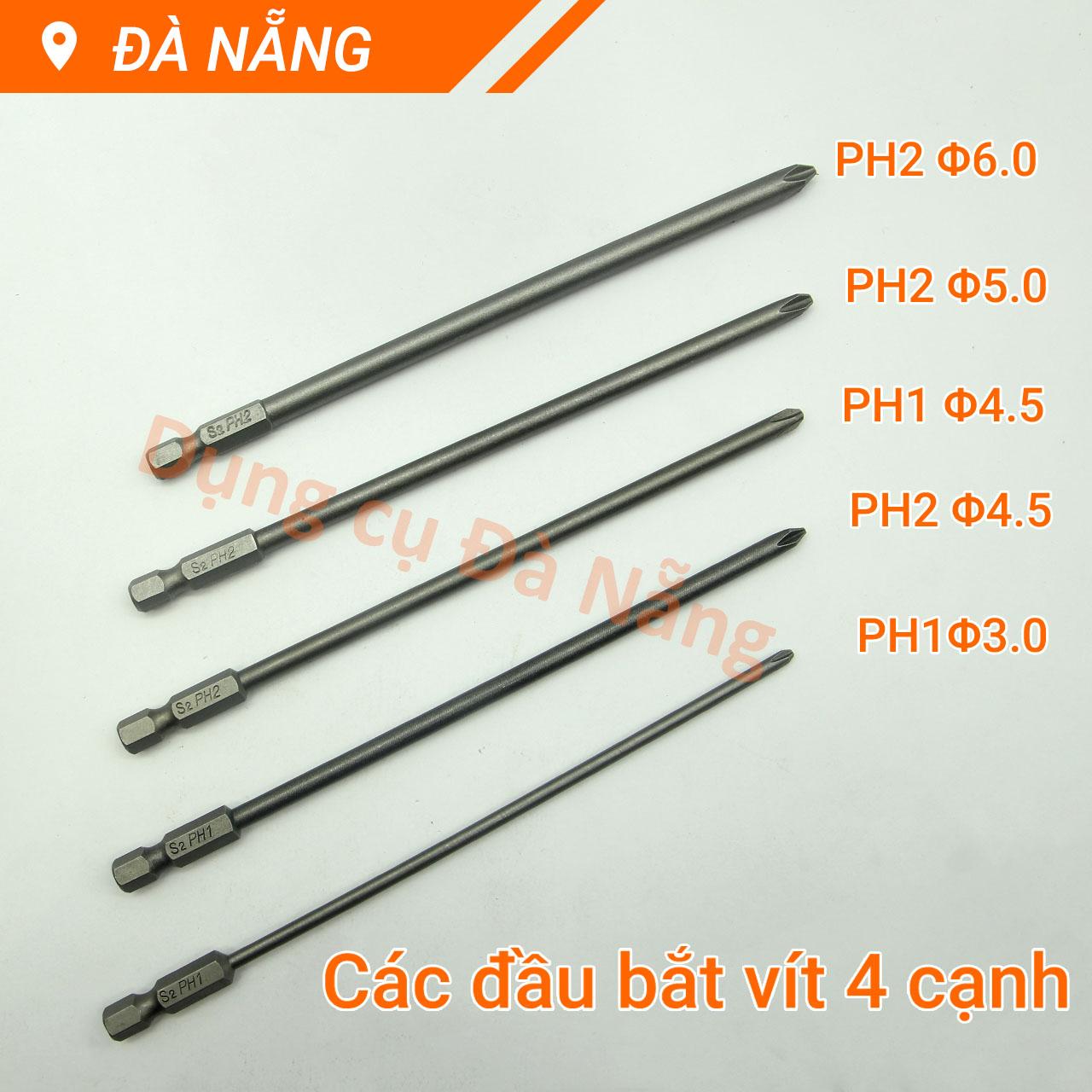 Bộ 5 đầu bắt vít 4 cạnh PH2