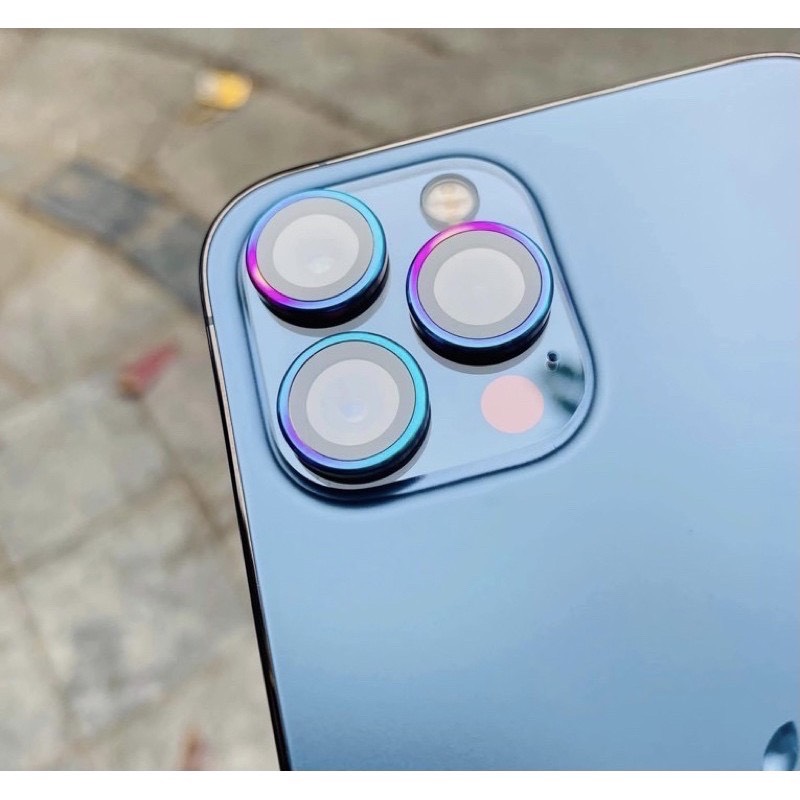 [HCM]Bộ 3 dán bảo vệ camera iPhone 12 Pro Max dán từng mắt camera - cầu vòng