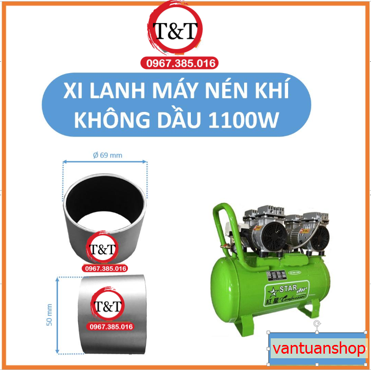 Xilanh máy nén khí không dầu, xi lanh mnk, máy nén khí không dầu 1100w, xilanh 1100w