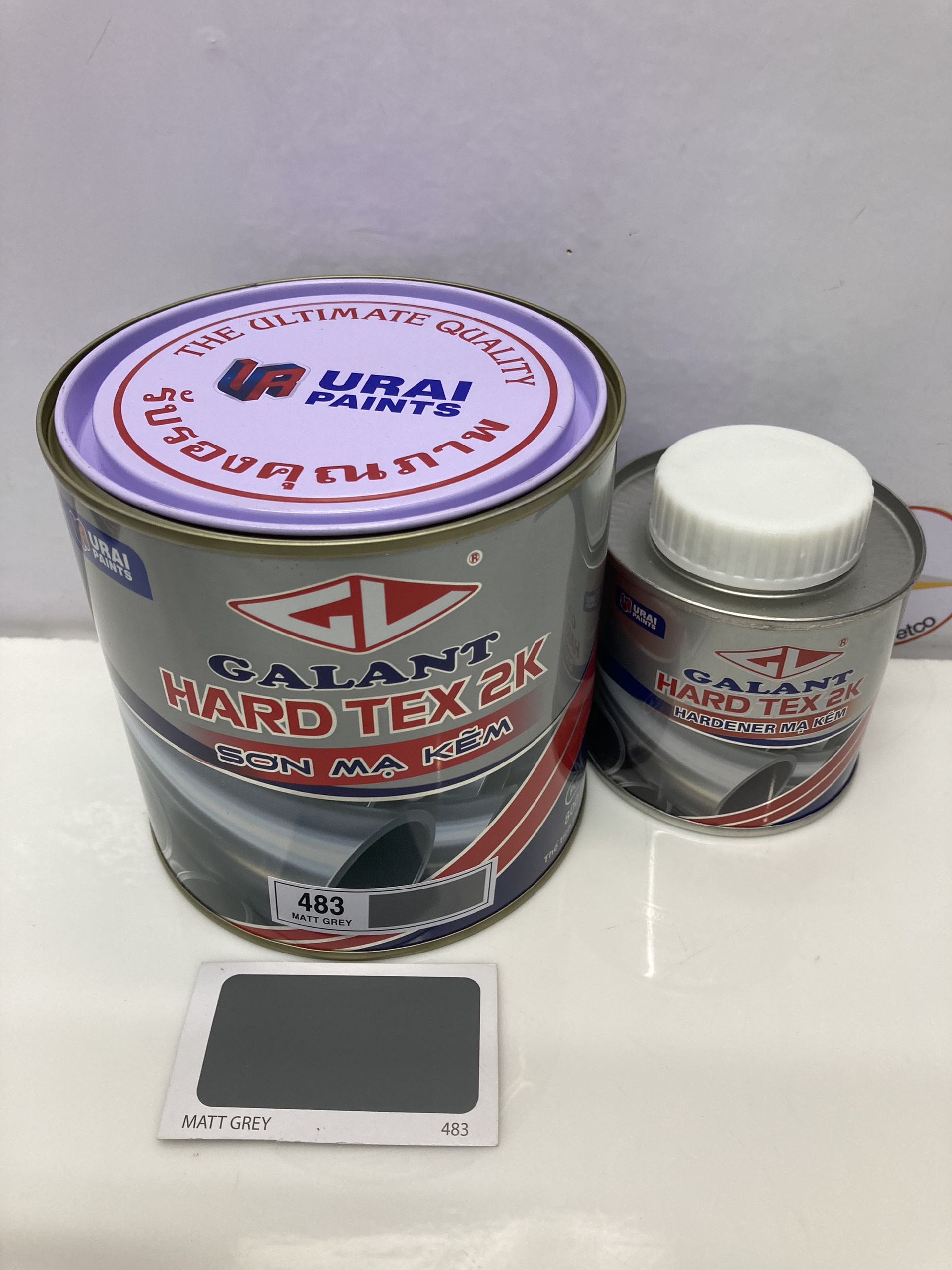 Sơn sắt mạ kẽm màu nhôm xingfa hard tex 2k 483 1l