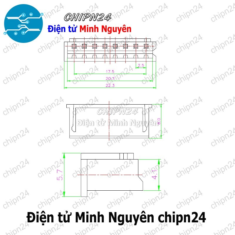 [10 cái] (F299) Header 4p XH2.54-4P Cái - HH002381