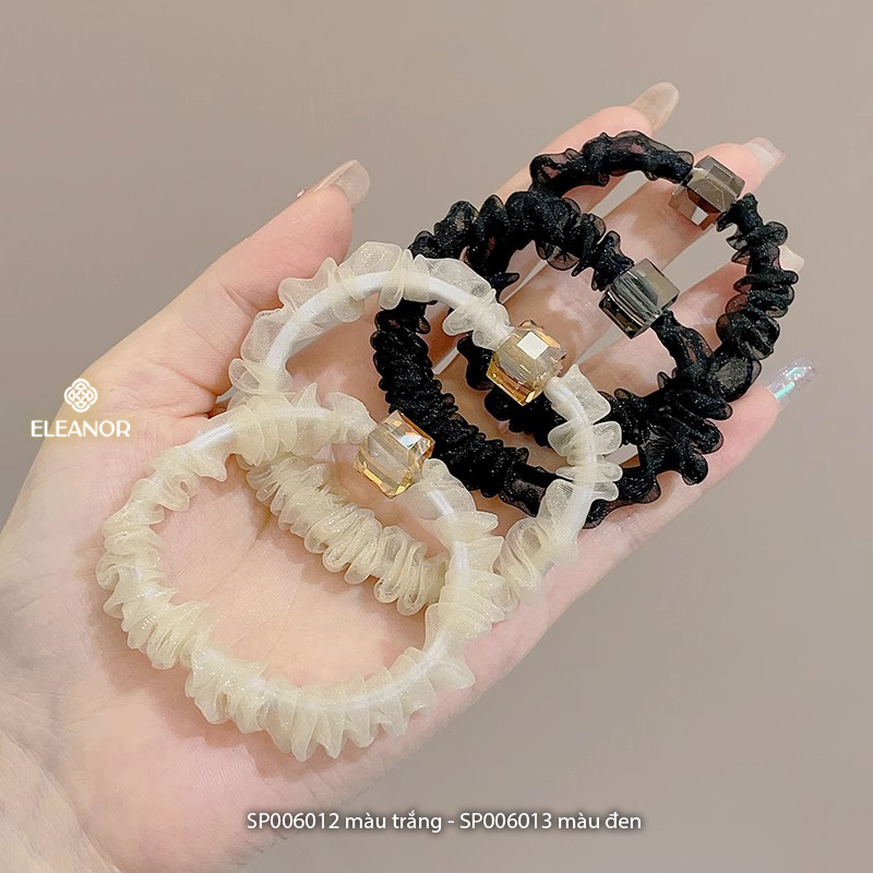 Dây buộc tóc nữ Eleanor Accessories dây cột tóc mặt đính đá phụ kiện tóc 6012