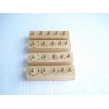 Khối trụ có núm mini montessori