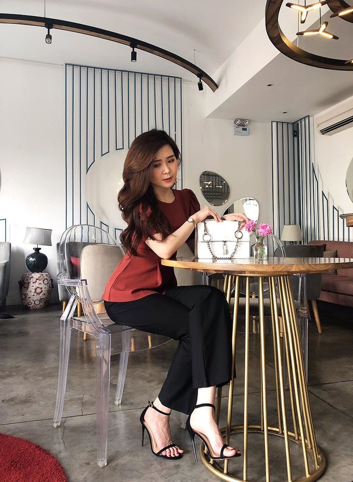 [HCM]Áo Công Sở Tay Phồng Xếp Ly Eo Peplum (Hàng Cao Cấp)