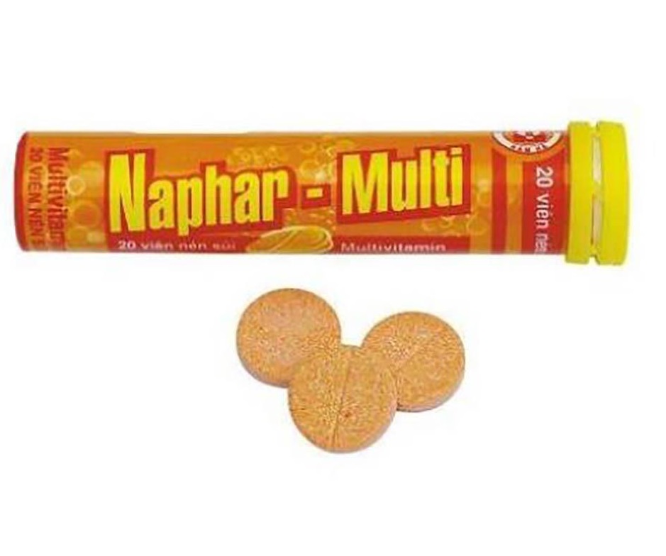 [Chính hãng] VIÊN SỦI NAPHAR - MULTI PLUS TUÝP 20 VIÊN