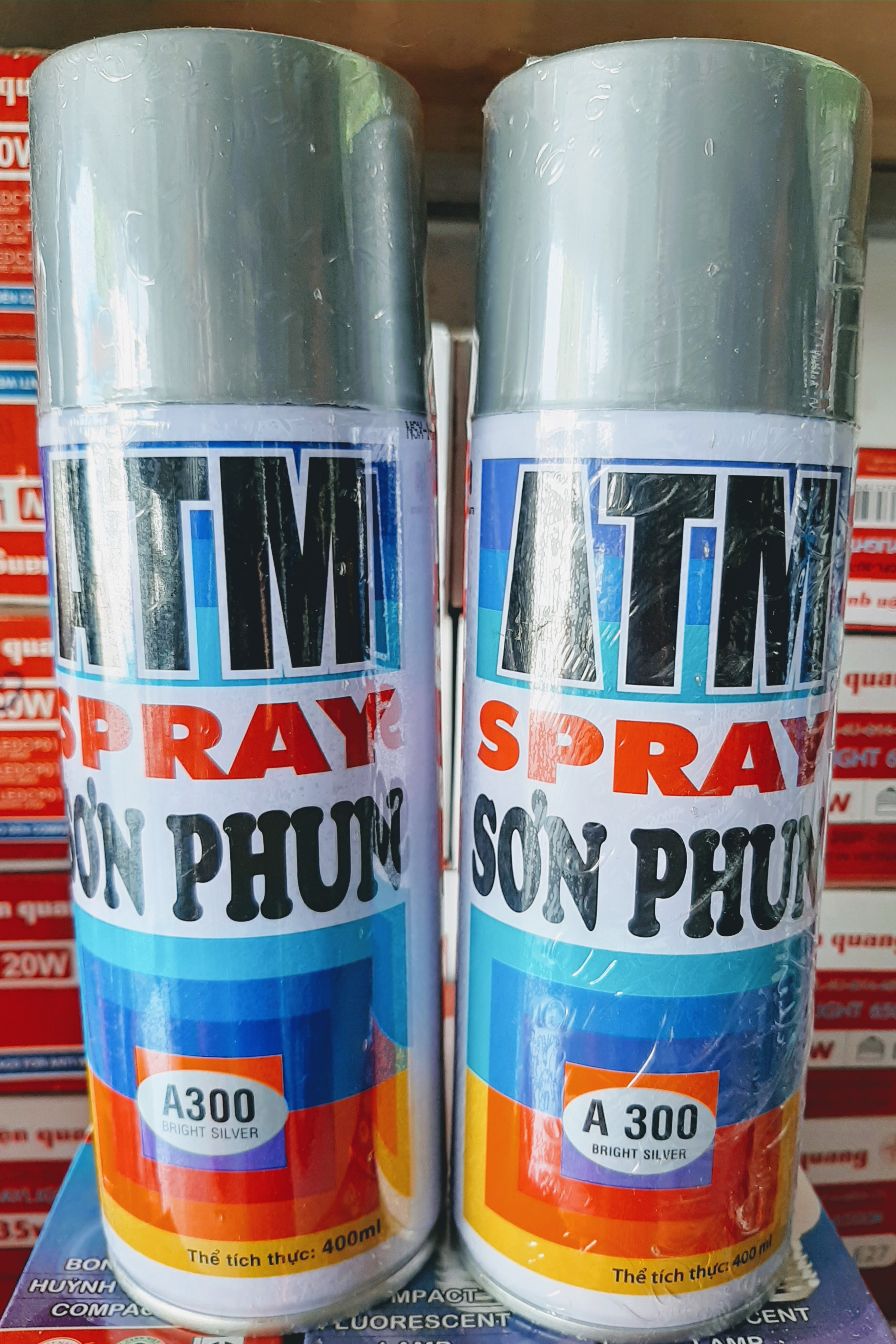 SƠN XỊT MÀU BẠC ATM A300 400ml