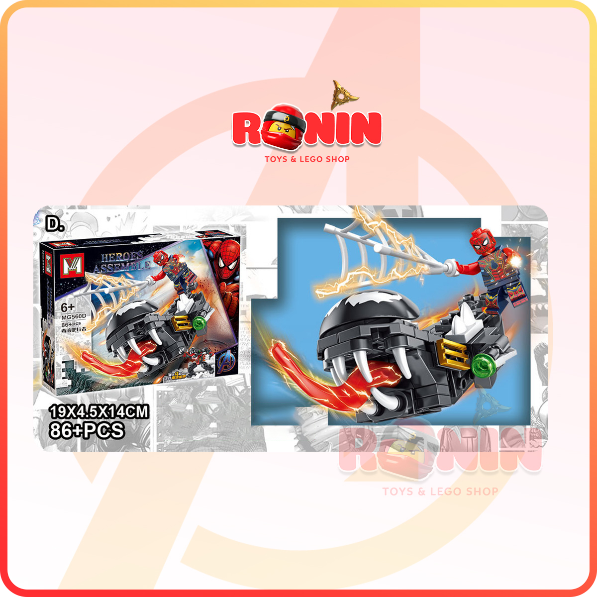 [🔥Marvel🔥] Bộ Đồ Chơi Lắp Ráp Mô Hình Venom Khổng Lồ 4in1