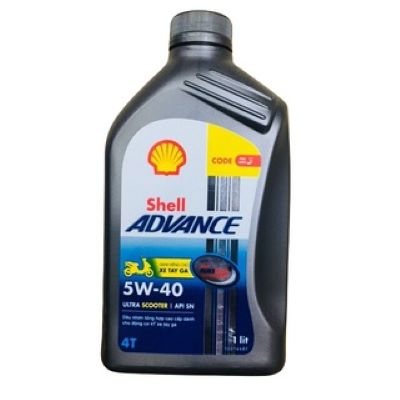 Nhớt tay ga shell advance ultra scooter 5w-40 1l