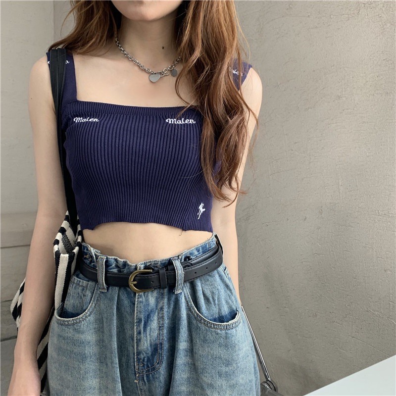 Áo 2 dây bản to croptop malen p070
