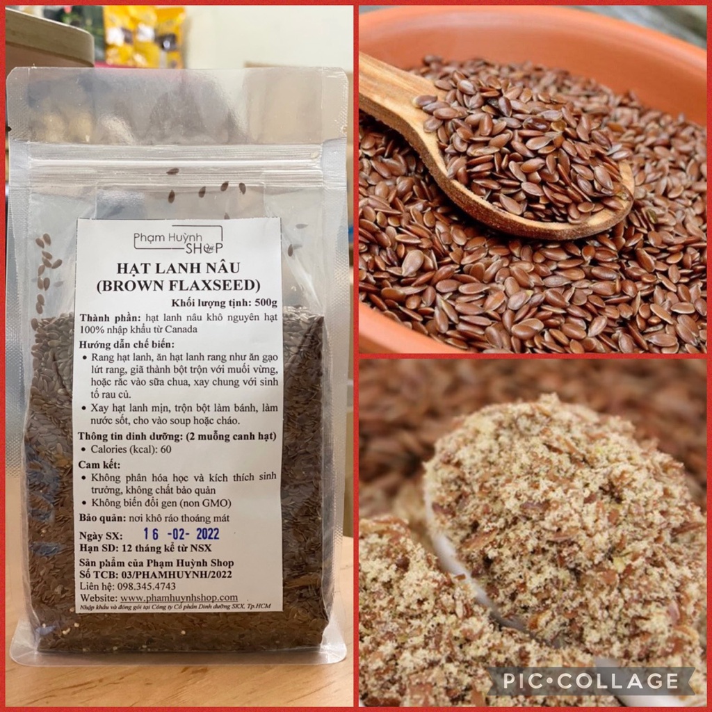 Hạt lanh nâu Canada ăn kiêng eatclean