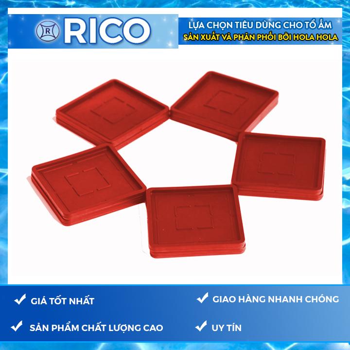 Bộ 5 miếng đế lót ly vuông Rico (Đỏ)