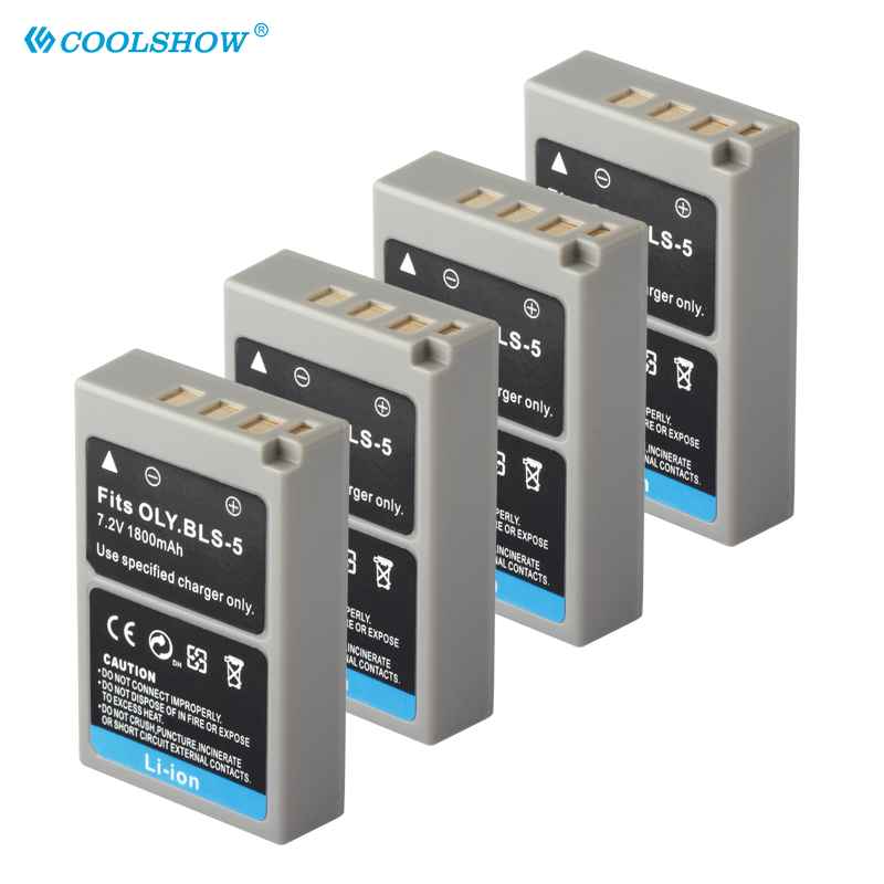 Psbls5 PS-BLS5 bls5 Pin cho Olympus OM-D E-M10 bút E-PL2 E-PL5 E-PL6 E-PL7 E-PM2 stylus1 PS-BLS5 1800mAh máy ảnh BATTERIE