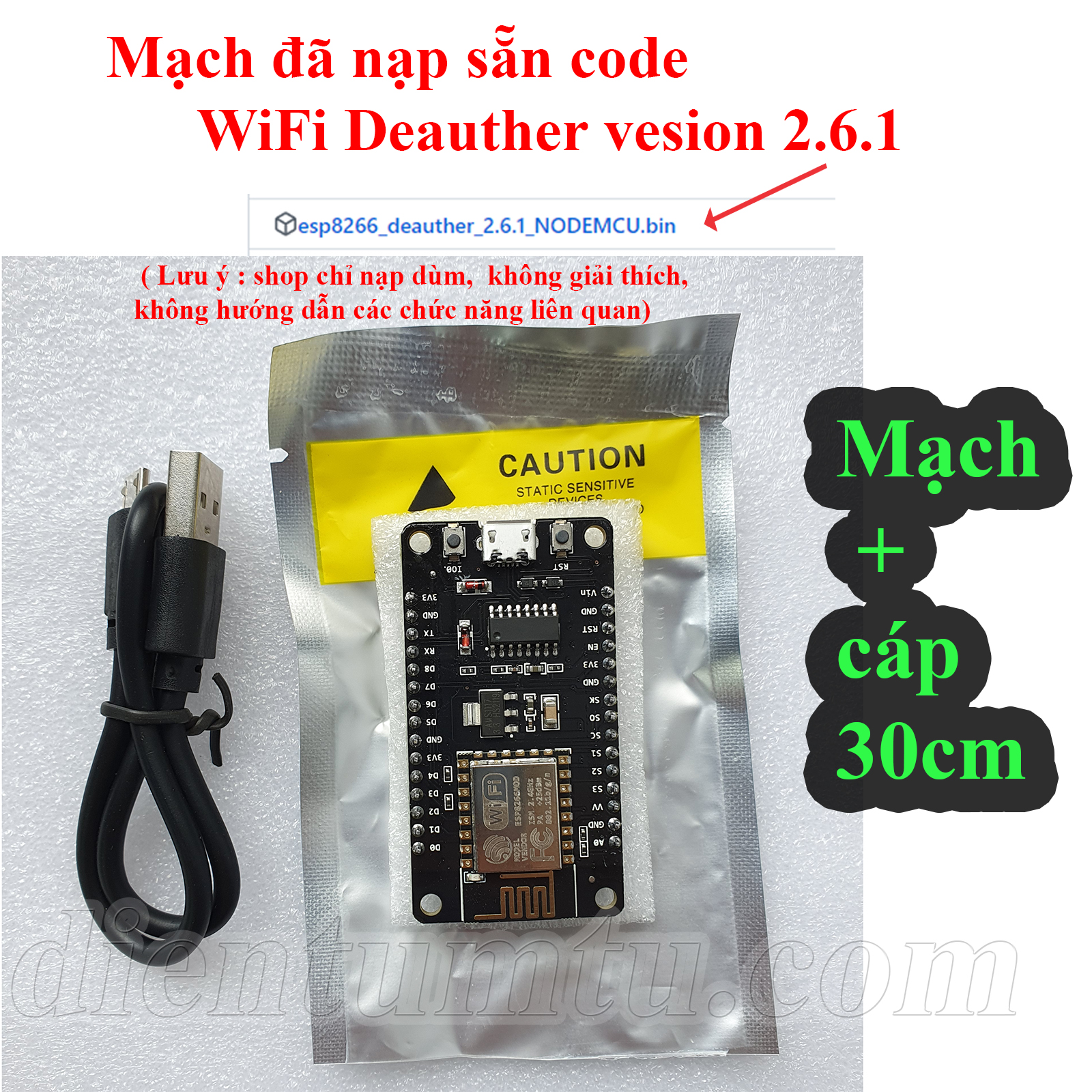 Module NodeMCU v3 CH340 - Kit RF Thu Phát Wifi ESP8266
