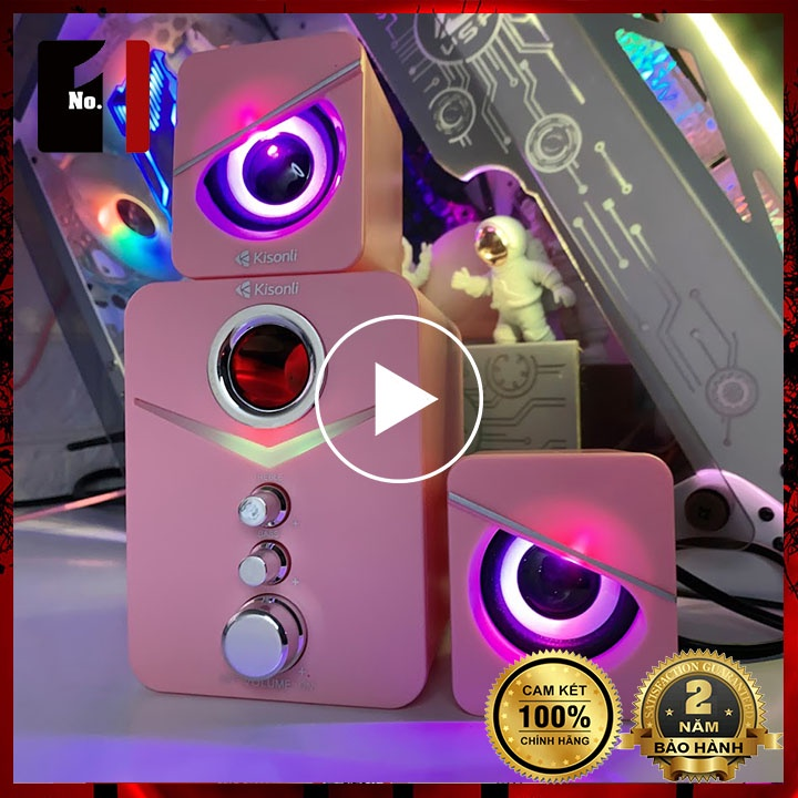 Loa vi tính kisonli u-3100 - màu hồng