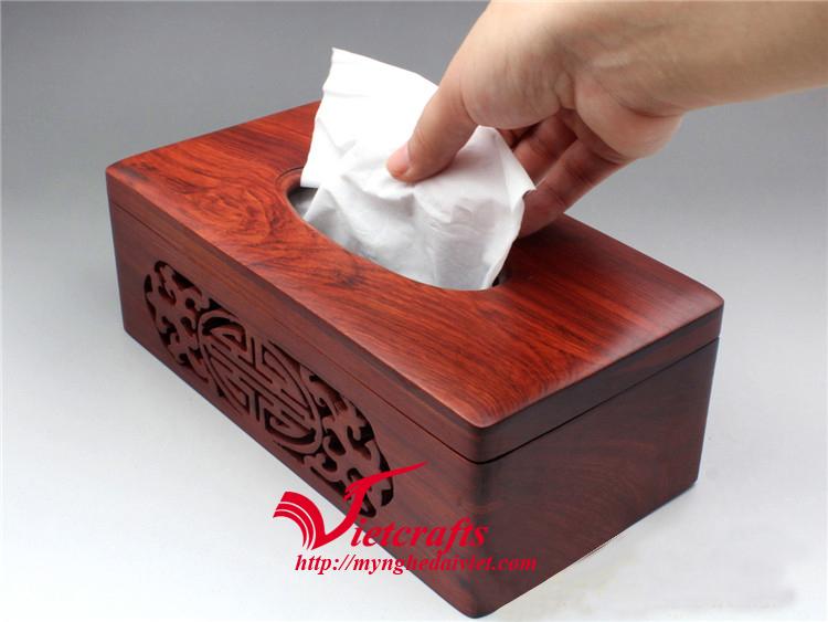[HCM]Hộp đựng khăn giấy gỗ Hương cao cấp