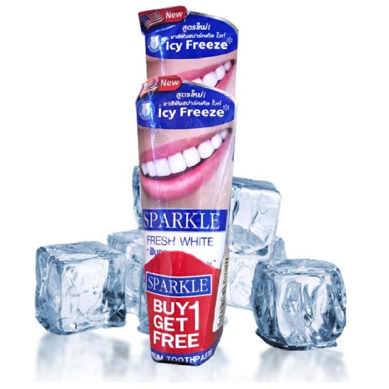Combo Kem đánh răng Sparkle Fresh White Icy Freeze Thái Lan 100g+60g nhập khẩu