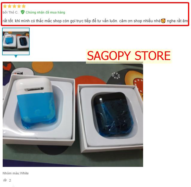 Tai nghe bluetooth không dây Inpods i12 TWS cảm ứng điều khiển, tai phone blutooth i12 cảm biến âm thanh cho Android iOS Sagopy