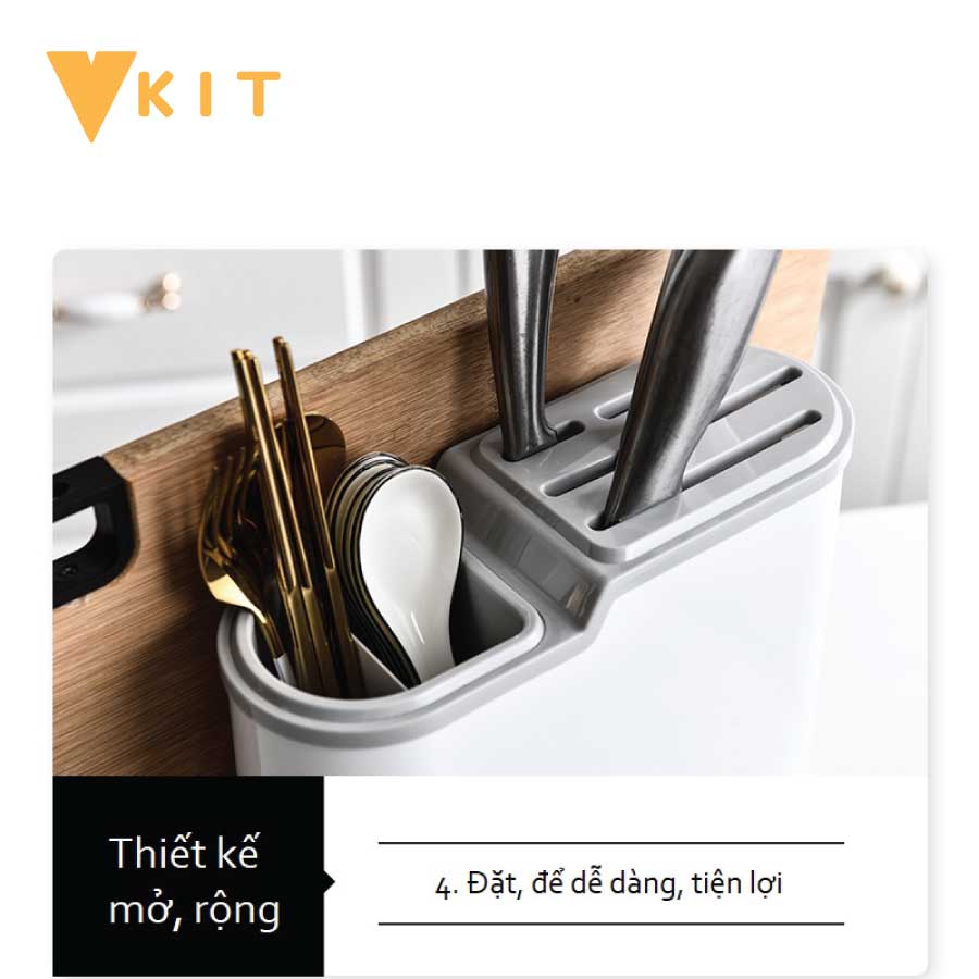 Kệ để dao thớt nhà bếp - nhựa Vkit