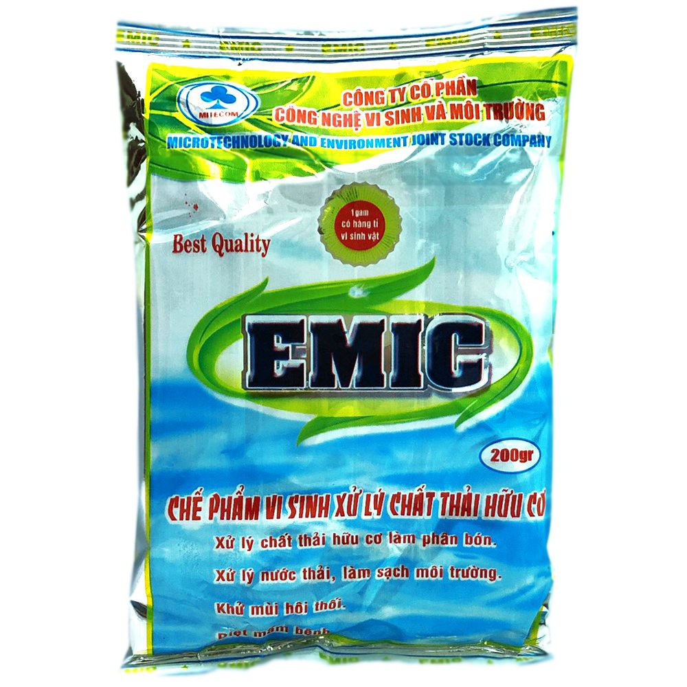 Chế phẩm vi sinh emic ủ phân và xử lý chất thải hữu cơ - gói 200gr