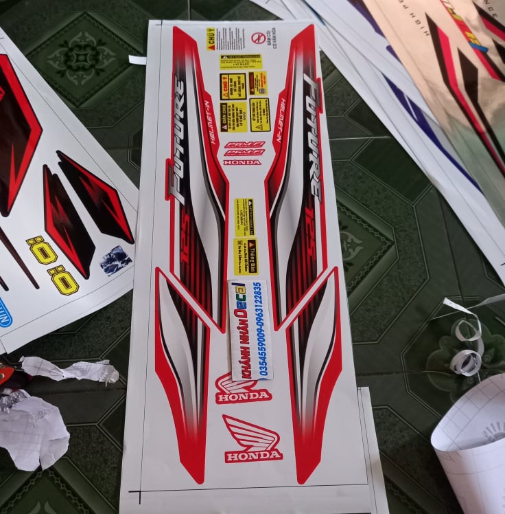 tem rời future 125 xe đỏ