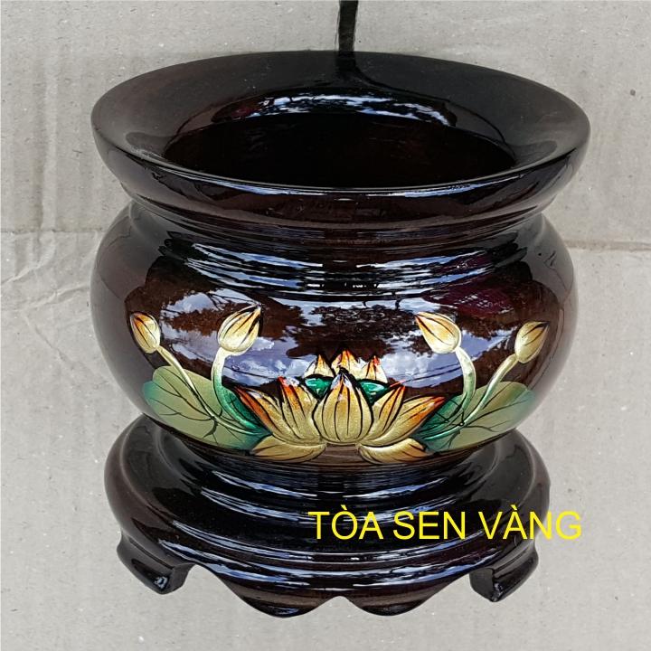 Lư hương bằng gỗ 16cm