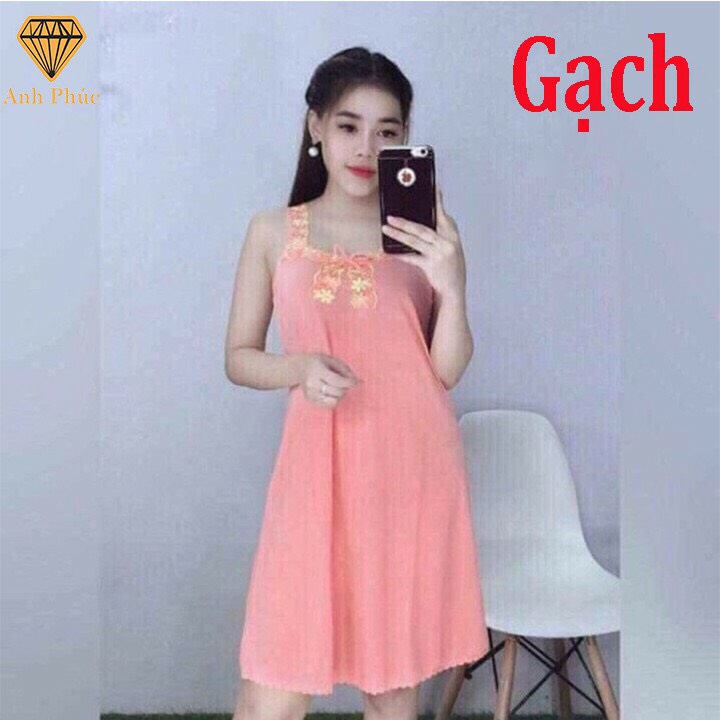 [HCM]Đầm Nữ Đầm Thun Lạnh Dây Bản Mặc Nhà Cao Cấp