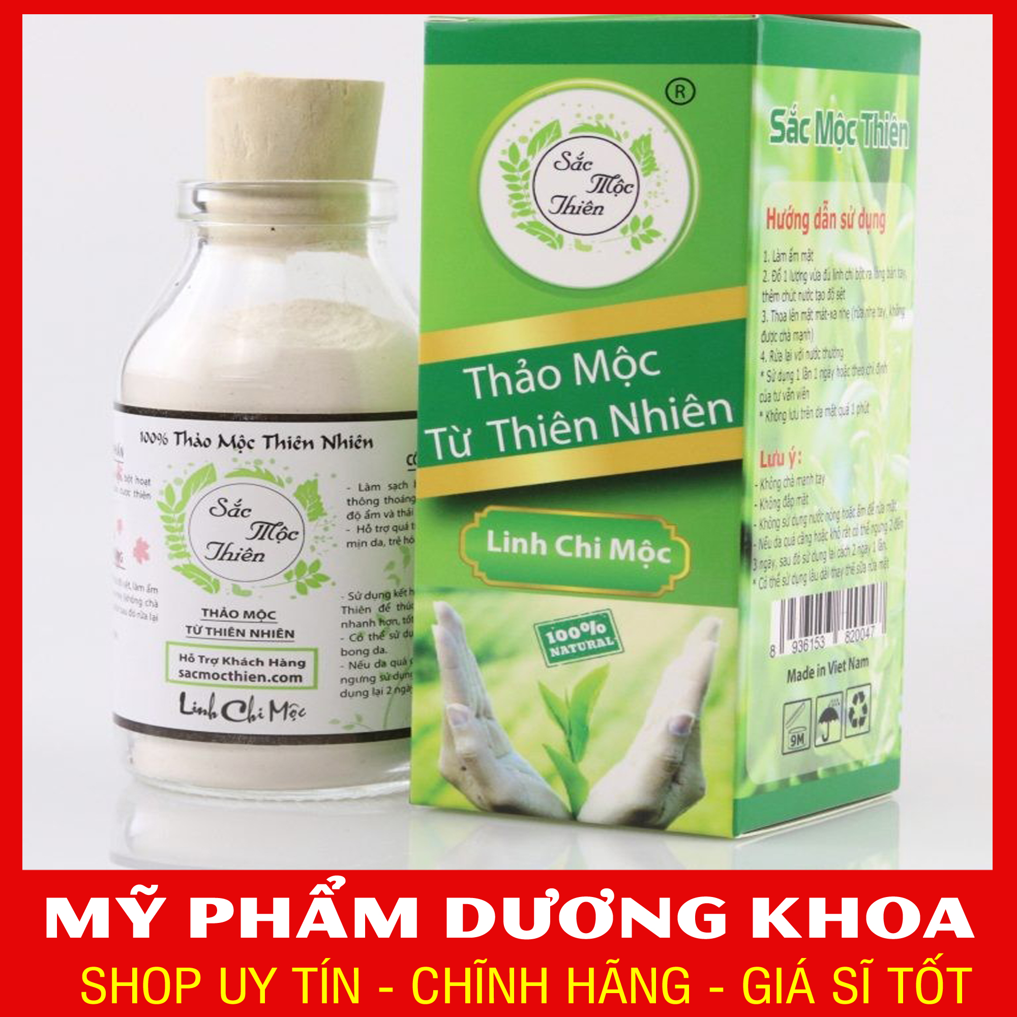 [HCM]Sắc mộc thiên - Linh Chi Bột Rửa mặt