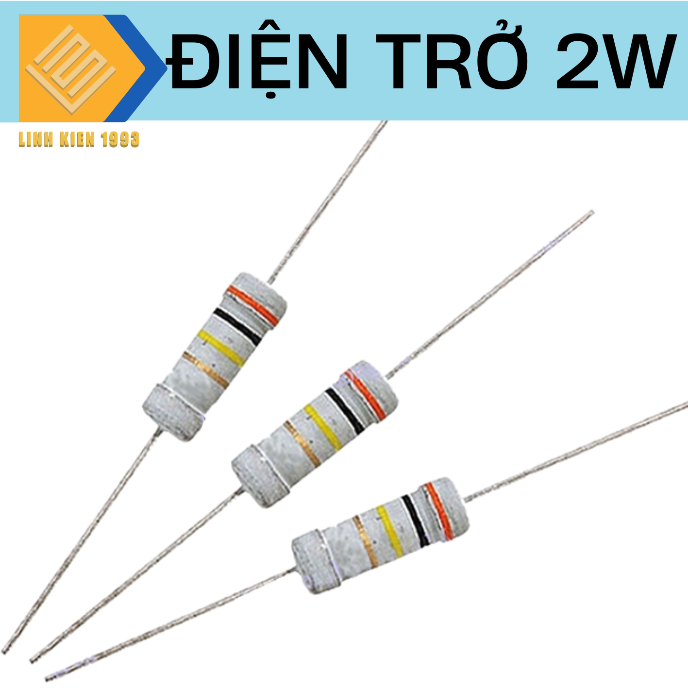 (5 con) - Điện Trở 68 Ohm 2W 5% 4 Vòng Màu