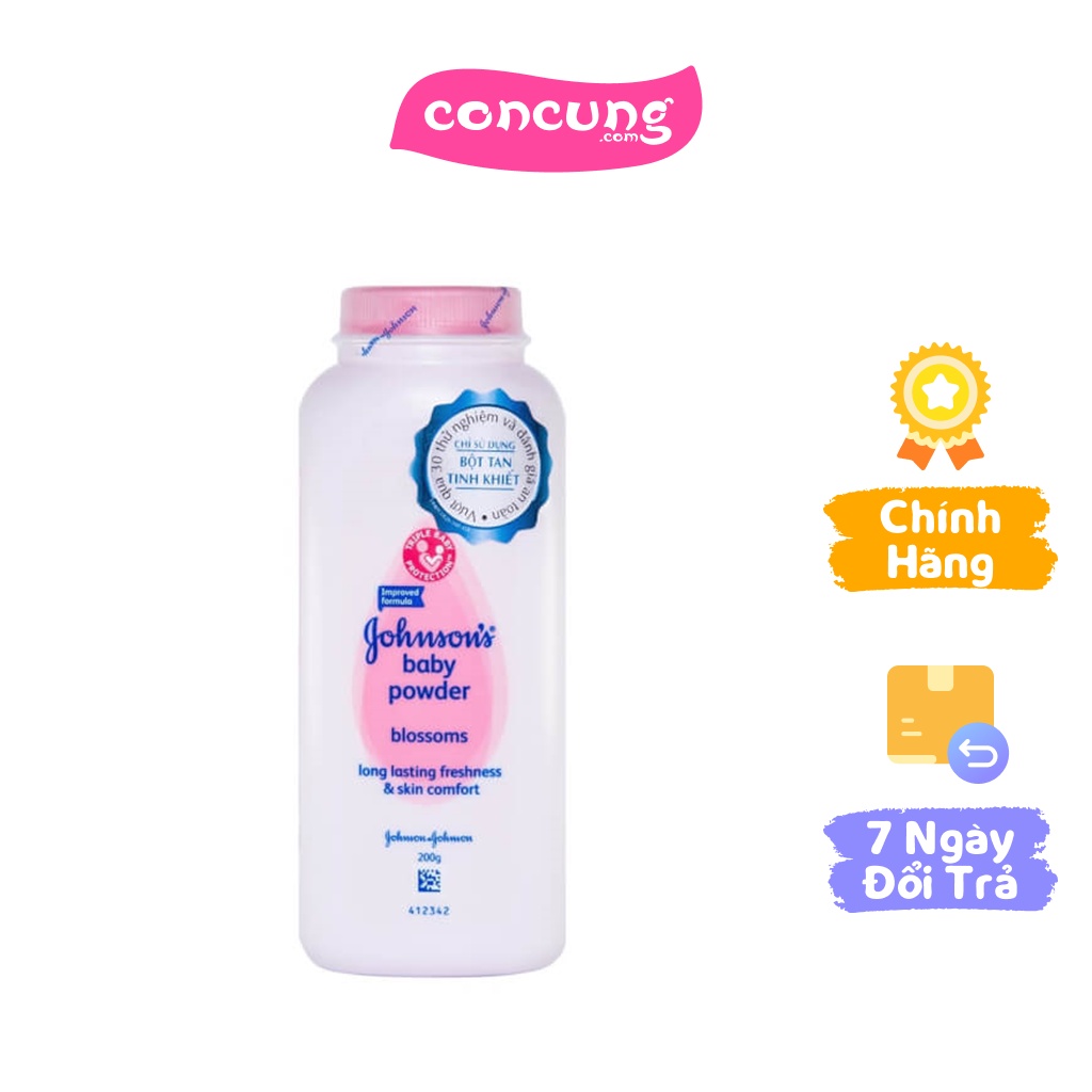 Phấn thơm hương hoa Johnson Baby cho bé 200g