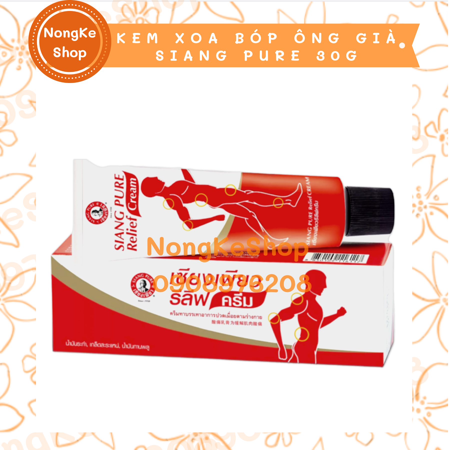Gel xoa bóp Thái Lan Siang Pure Relief 30gr