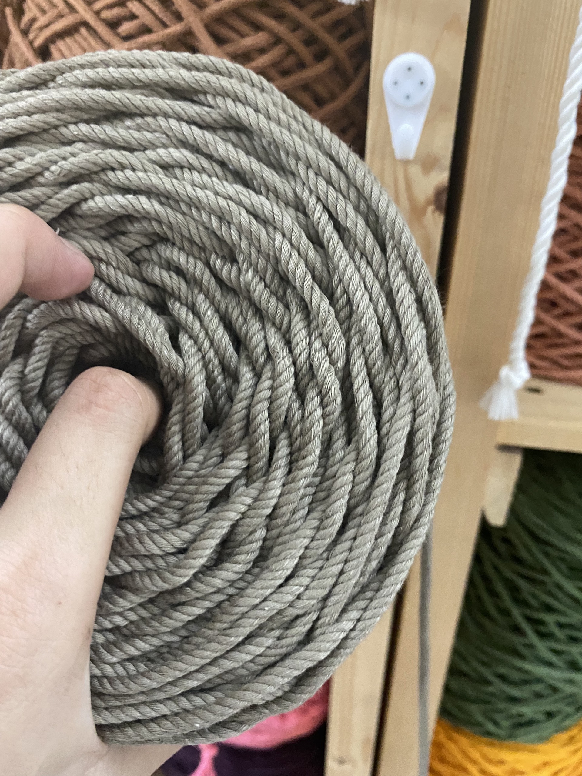 dây thừng cotton màu thắt macrame Ảnh Thật và video