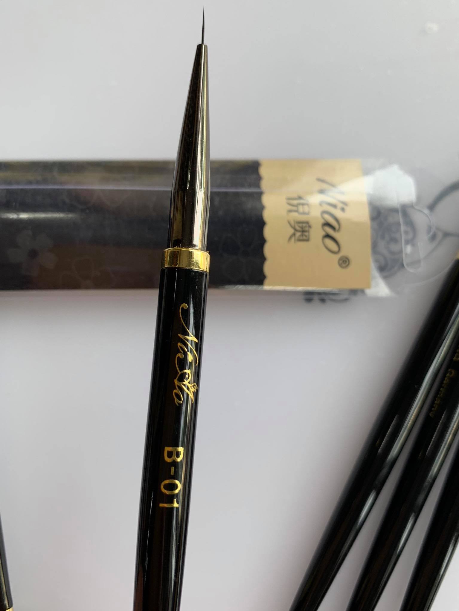 Bút cọ nét vẽ móng nail siêu mảnh niao ( bộ 3 cây)