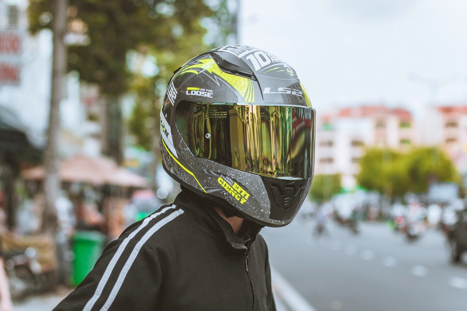 [CHÍNH HÃNG] MŨ BẢO HIỂM FULLFACE LS2 FF353 RAPID THUNDER ( Tặng kèm khăn trùm ninja )